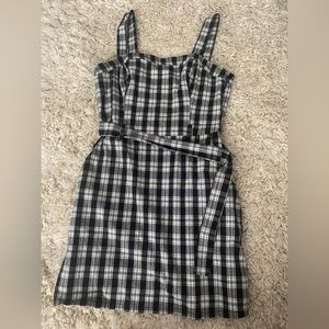 Hollister black and white plaid dress